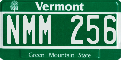 VT license plate NMM256