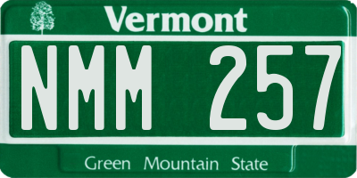 VT license plate NMM257