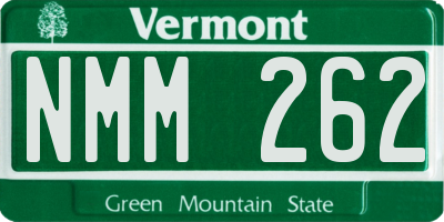 VT license plate NMM262