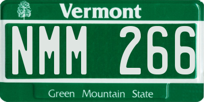 VT license plate NMM266