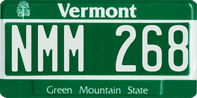 VT license plate NMM268