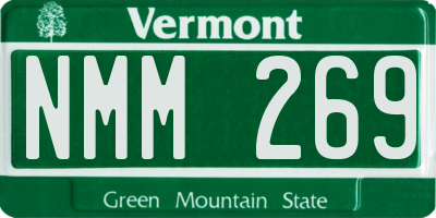 VT license plate NMM269