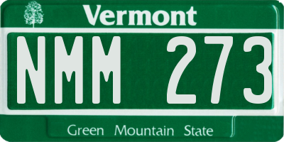 VT license plate NMM273