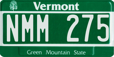 VT license plate NMM275