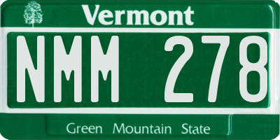 VT license plate NMM278