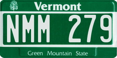 VT license plate NMM279