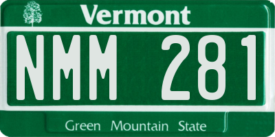 VT license plate NMM281