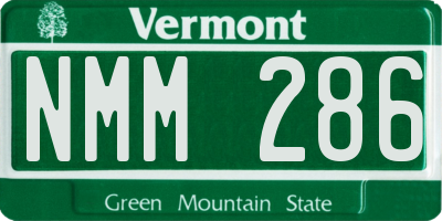 VT license plate NMM286