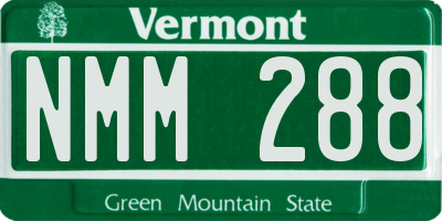 VT license plate NMM288