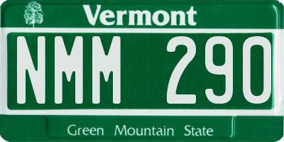 VT license plate NMM290