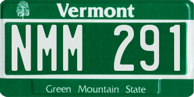 VT license plate NMM291