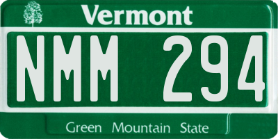 VT license plate NMM294