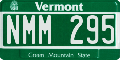 VT license plate NMM295