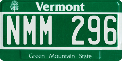 VT license plate NMM296