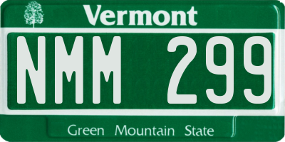 VT license plate NMM299