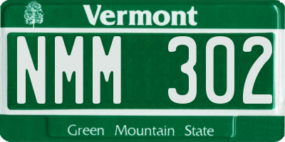 VT license plate NMM302