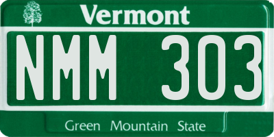 VT license plate NMM303