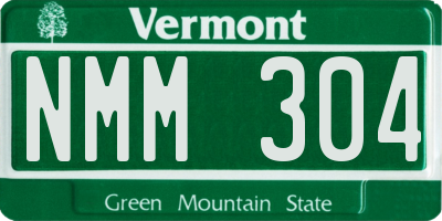 VT license plate NMM304