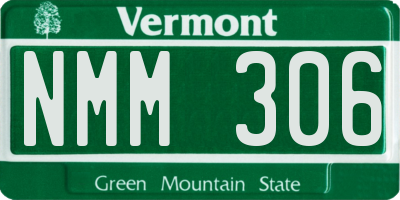VT license plate NMM306