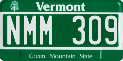 VT license plate NMM309