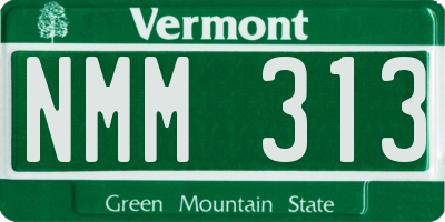 VT license plate NMM313