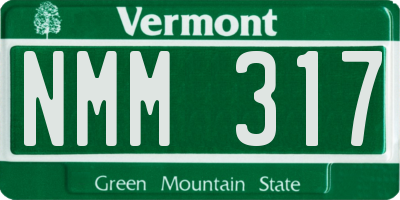 VT license plate NMM317