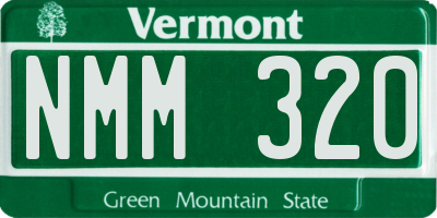 VT license plate NMM320