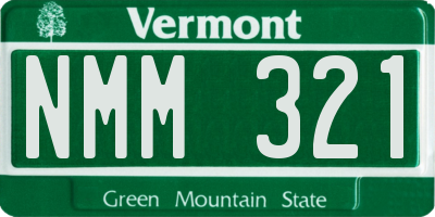 VT license plate NMM321