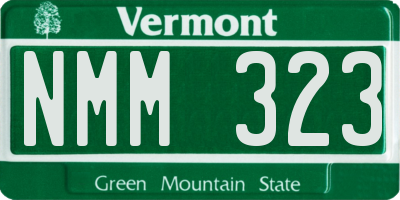 VT license plate NMM323