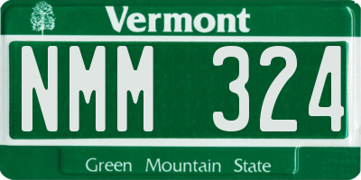 VT license plate NMM324