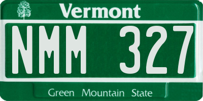 VT license plate NMM327