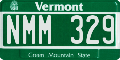 VT license plate NMM329