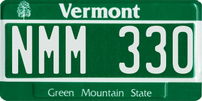 VT license plate NMM330
