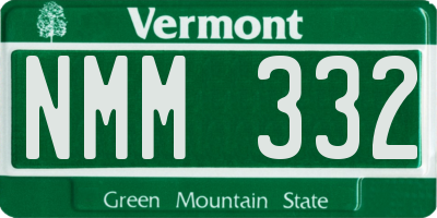VT license plate NMM332