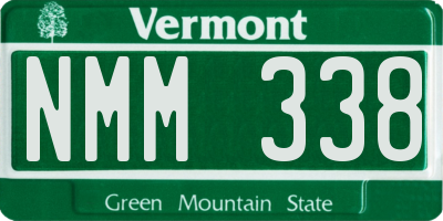 VT license plate NMM338