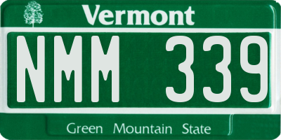 VT license plate NMM339