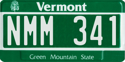 VT license plate NMM341