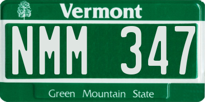 VT license plate NMM347