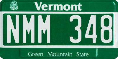 VT license plate NMM348