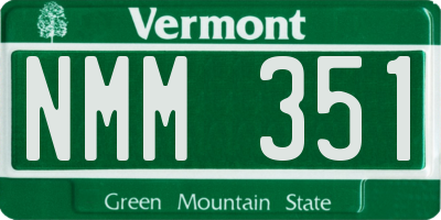 VT license plate NMM351
