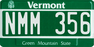VT license plate NMM356