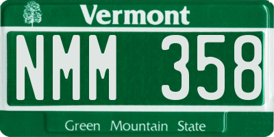 VT license plate NMM358