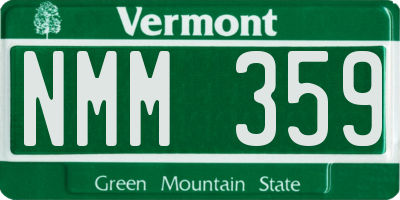 VT license plate NMM359