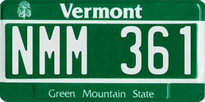 VT license plate NMM361
