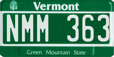 VT license plate NMM363