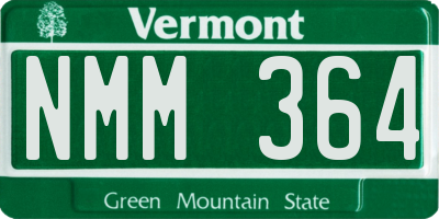 VT license plate NMM364