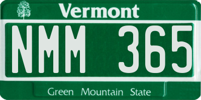 VT license plate NMM365