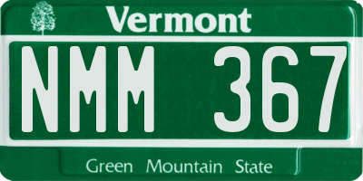 VT license plate NMM367