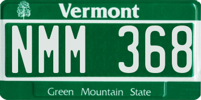 VT license plate NMM368
