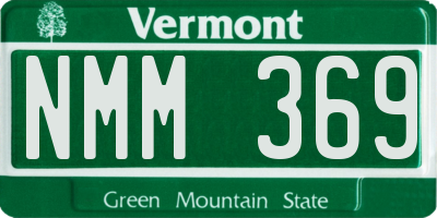 VT license plate NMM369
